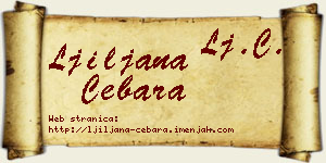 Ljiljana Cebara vizit kartica